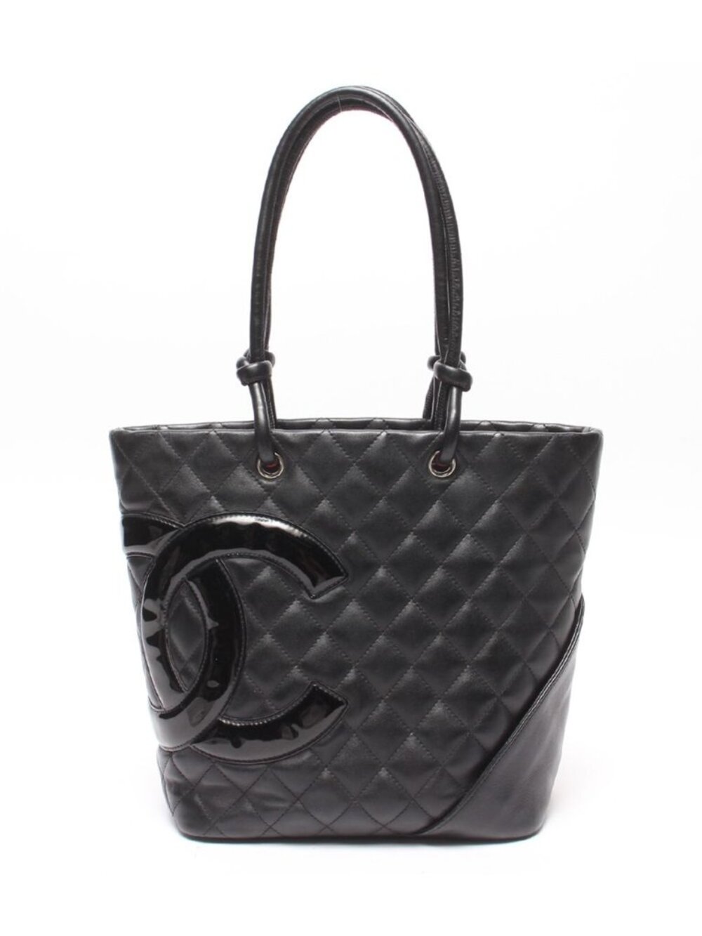 Chanel Tote Silver Cambon Line Lambskin